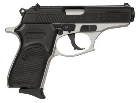 Bersa T380DT8 Thunder Micro-Compact Frame 380 ACP 8+1, 3.50" Steel Barrel, Matte Black Serrated Steel Slide, Satin Nickel Aluminum Frame