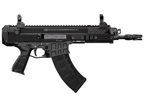CZ-USA 91450 Bren 2 MS 5.56x45mm NATO 30+1 8.26" Black Cold Hammer Forged Barrel & Frame, Black Stippled Polymer Grips Right Hand