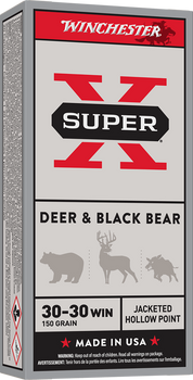 Winchester Ammo X30301 Super X  30-30Win 150gr Jacketed Hollow Point 20 Per Box/10 Case                                                                                                                 