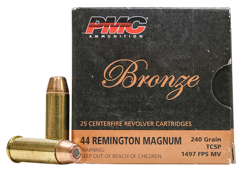 PMC 44D Bronze  44RemMag 240gr Truncated Cone Soft Point 25 Per Box/20 Case                                                                                                                             