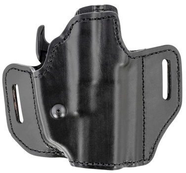 Bianchi 52831 Allusion Assent Pro-Fit OWB Size 13b Black Leather Belt Slide Compatible w/Glock 19/Ruger Security-9/FN FNS Belt Up to 1.50" Wide Right Hand                                              