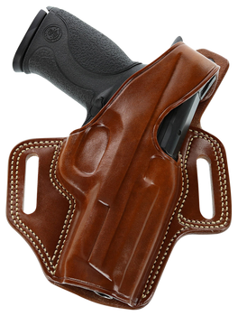 Galco FL652R Fletch  OWB Tan Leather Belt Slide Fits S&W M&P Shield Fits Ruger Max-9 Fits FN 503 Right Hand                                                                                             