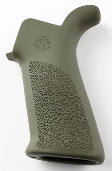 Hogue 15031 OverMolded Beavertail Made of Rubber With OD Green Cobblestone Finish for AR-15, M16                                                                                                        