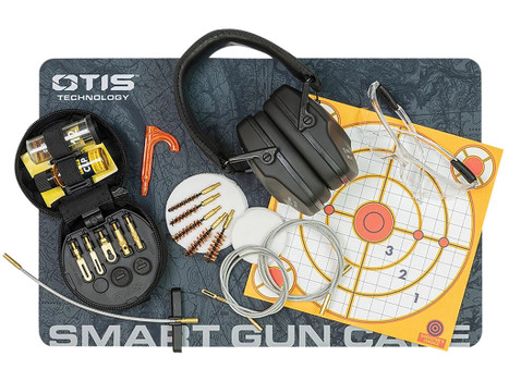 Otis GFNSB1 Shooting Bundle Includes Otis Tactical Cleaning Kit .17 Cal-12 Gauge/Eye Protection/Ear Protection/Cleaning Matt