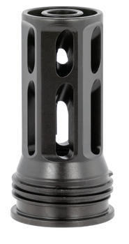 Huxwrx 1799 QD 762 Flash Hider Black with 5/8"-24 tpi Threads, 2.30" OAL & 1.20" Diameter for 30 Cal AR-Platform                                                                                        