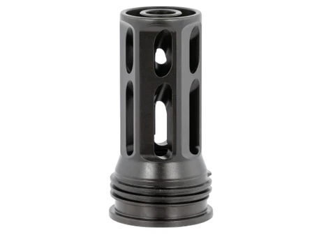 Huxwrx 1799 QD 762 Flash Hider Black with 5/8"-24 tpi Threads, 2.30" OAL & 1.20" Diameter for 30 Cal AR-Platform