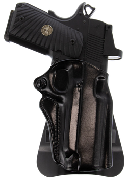 Galco SM2-800B Speed Master 2.0 OWB Black Leather Paddle Fits CZ P-10M/Glock 43/43x Right Hand                                                                                                          