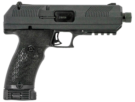 Hi-Point JXP10 JXP  10mm Auto 10+1, 5.20" Black Steel Threaded Barrel, Black Powder Coated YC9 Styled/Serrated Steel Slide, Black Polymer Frame w/Picatinny Rail, Black Textured Polymer Grip           