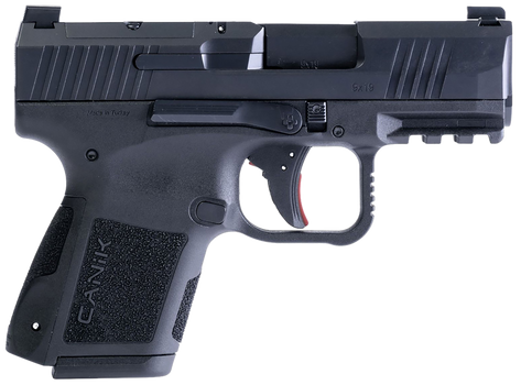 Canik HG7651N Mete MC9 9mm Luger 10+1 3.18" Black Steel Barrel, Tennifer w/Black Cerakote Optic Ready/Serrated Slide, Black Polymer Frame w/Picatinny Rail, Black Polymer Grips                         