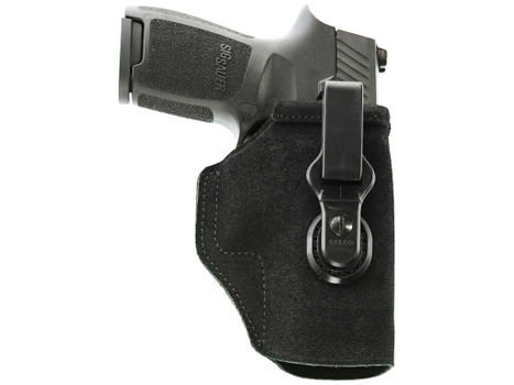 Galco TUC854B Tuck-N-Go 2.0 IWB Black Leather UniClip/Stealth Clip Fits HK VP9 Ambidextrous