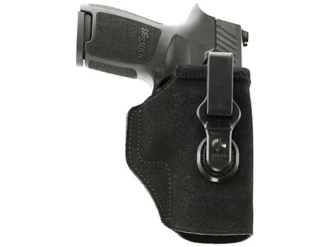 Galco TUC854B Tuck-N-Go 2.0 IWB Black Leather UniClip/Stealth Clip Fits HK VP9 Ambidextrous