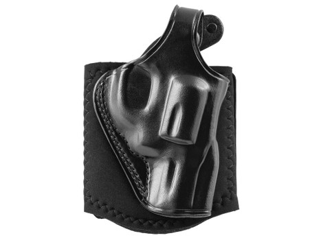 Galco AG158B Ankle Glove Size Fits Ankles up to 13" Black Leather Hook & Loop Fits S&W J Frame Fits Charter Arms Undercover Right Hand