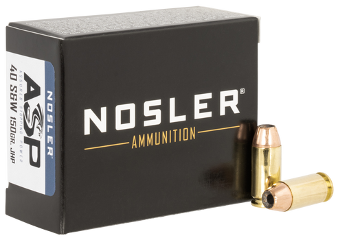 Nosler 51283 Assured Stopping Power Handgun 40S&W 150gr Jacketed Hollow Point 20 Per Box/20 Case                                                                                                        