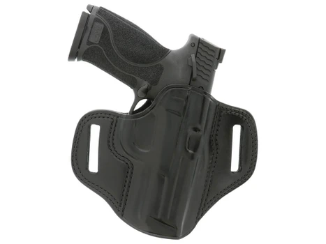 Galco CM224B Combat Master OWB Black Leather Belt Slide Compatible w/Ruger Security-9/Glock 17/Glock 22 Gen2-5 Belt 1.75" Wide Right Hand