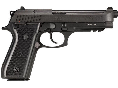 Taurus 1-920151-17 92 Full Size Frame 9mm Luger 17+1 5" Matte Black Stainless Steel Barrel, Serrated Steel Slide, Black Anodized Aluminum Frame w/Picatinny Rail, Black Rubber Grip, Right Hand
