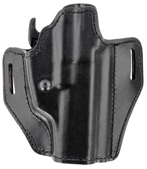 Bianchi 56831 Allusion Assent Pro-Fit OWB Size 18 Black Leather Belt Slide Fits S&W M&P Fits CZ 75 Fits FN FNS Right Hand                                                                               
