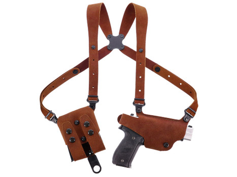 Galco CL2636 Classic Lite 2.0 Shoulder System Size Fits Chest Up To 56" Natural Leather Shoulder Fits Ruger LC Fits Ruger EC9 Right Hand