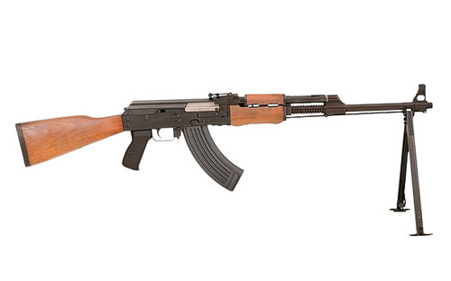 Zastava Arms Usa ZR72762W ZPAP M72 RPK 7.62x39mm 30+1 21" Black Finned Barrel Black, Black Steel Receiver, Fixed Walnut Stock, Detachable Bipod                                                         
