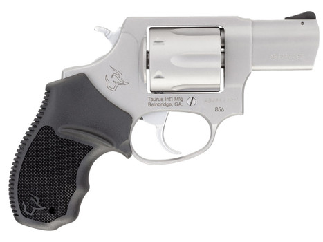 Taurus 2-85629 856 *CA Compliant Small 38 Special +P 6 Shot 2" Matte Stainless Steel Barrel, Cylinder & Frame, Black Finger Grooved Rubber Grip, Transfer Bar Safety, Exposed Hammer