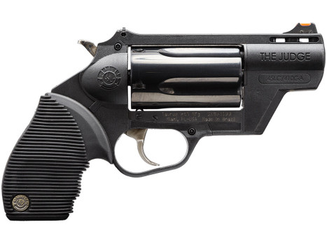 Taurus 2441021PFS Judge Public Defender 45 Colt (LC) Caliber or 2.50" 410 Gauge 5 Shot 2" Black Finish Barrel, Matte Black Oxide Finish Cylinder, Black Finish Polymer Frame & Black Rubber Grip