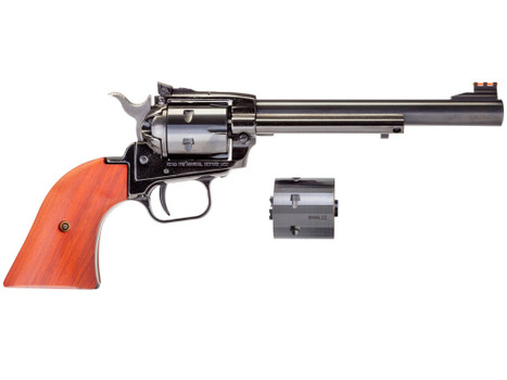 Heritage Mfg RR22MB6AS Rough Rider 22 LR 22 WMR 6 Shot 6.50" Black Barrel, Cylinder & Frame, Cocobolo Grips