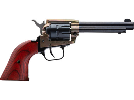 Heritage Mfg RR22999CH4 Rough Rider 22 LR 9 Shot 4.75" Black Barrel, Black Cylinder, Simulated Case Hardened Zamak, Frame Cocobolo Grips