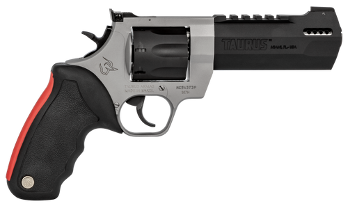 Taurus 2357055RH Raging Hunter  357 Mag 7rd 5.12" Matte Black Oxide Cylinder & Barrel Matte Stainless Steel Frame Black Rubber with Integrated Red Cushion Insert Grip                                  