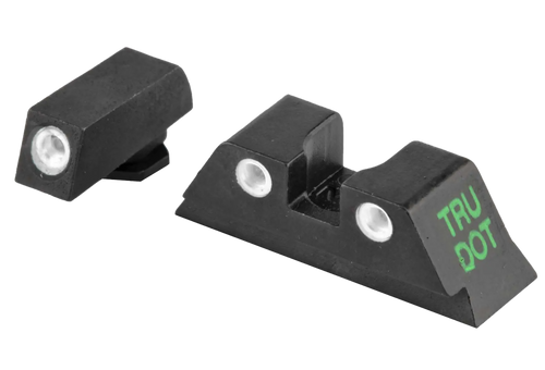 Meprolight USA 102243201 Tru-Dot Sight Set Green Tritium Front/Yellow Tritium White Rear Sight Compatible w/Glock 17/17L/19/22/23                                                                       
