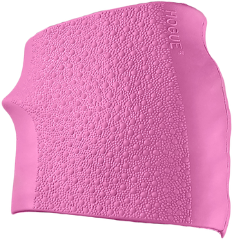 Hogue 18007 HandAll Jr. Grip Sleeve Small Size made of Rubber with Textured Pink Finish & Finger Groove for Most 22, 25 & 38 Pistols                                                                    