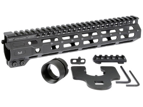 Midwest Industries MICRM105 Combat Black Hardcoat Anodized 6061-T6 Aluminum 10.50" Picatinny/M-LOK