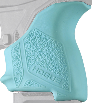 Hogue 18124 HandAll Beavertail Grip Sleeve made of Rubber with Textured Aqua Blue Finish for Ruger LCP II                                                                                               