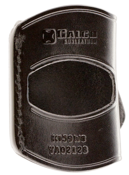 Galco YAQ212B Yaqui  OWB Black Leather Belt Slide Fits 1911 Fits 3-5" Barrel Right Hand                                                                                                                 