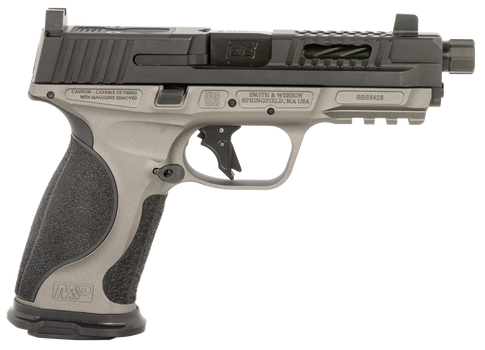 Ed Brown MPFMATCH Fueled M&P Match 9mm Luger 19+1 4.75" Black Nitride Match Grade Threaded Barrel, Black Nitride Optic Cut/Ported/Serrated Stainless Steel Slide                                        