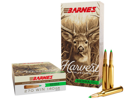 Barnes Bullets 32399 Harvest 270Win 140gr Sierra Tipped GameKing 20 Per Box/10 Case