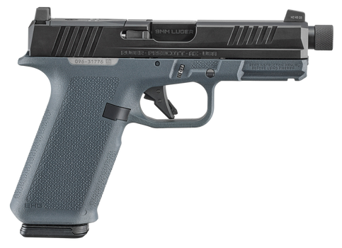 Ruger 19447 RXM  9mm Luger 17+1 4.50" Black FNC Nitride Alloy Steel Threaded Barrel & Optic Ready/Serrated Slide, Stealth Gray Polymer Frame w/Accessory Rail, Textured Grip, RMR/RMSc/DeltaPoint Pro Fo