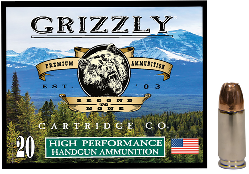Grizzly Ammo GC9+P+CM99mm+P Luger 115gr Jacketed Hollow Point 20 Per Box/10 Case                                                                                                                        
