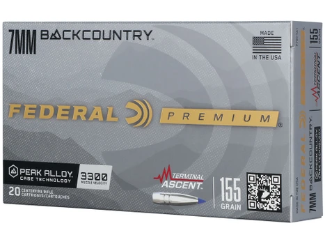Federal P7BCTA1 BackCountry 7mm BC 155gr 20 Per Box/10 Case