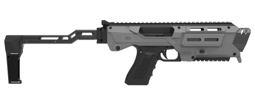 Meta Tactical Llc MX1-PS-GY MX-1 Conversion Kit Compatible w/Glock, Gray Aluminum Frame w/M-LOK & Picatinny Rail, Black Polymer Folding Stabilizer                                                      