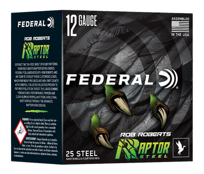 Federal RRS1382  Rob Roberts Raptor 12Gauge 3" 1 3/8oz 2Shot 25 Per Box/10 Case                                                                                                                         