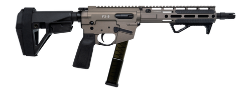 Freedom Ordance FX9P10E-FDE FX9P Elite 9mm Luger 10" Black Nitride Threaded Barrel, Flat Dark Earth Anodized Aluminum Receiver w/Picatinny Rail, M-LOK Handguard, Black Polymer SB Tactical SBA5 Brace, 