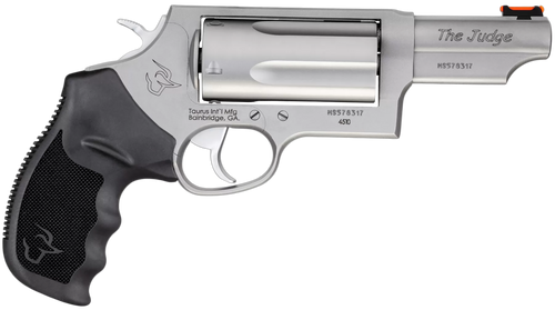 Taurus 2-441039MAG Judge Magnum Compact 45 Colt (LC)/410 Mag 5rd, 3" Matte Stainless Steel Barrel, Cylinder & Frame, Black Finger Groove Grip, Exposed Hammer                                           