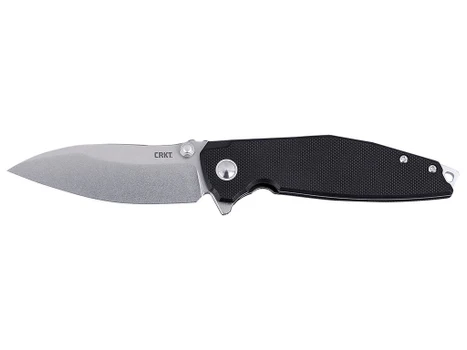 CRKT 2540 IBISD EDC 3.09" Folding Plain Stonewashed D2 Steel Blade, Black G10 Handle