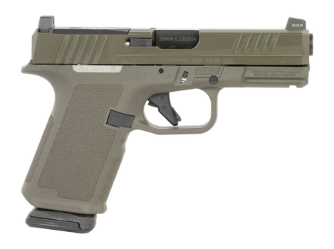 Ruger  RXM  Sports South Exclusive Compact Frame 9mm Luger 15+1 4" Black FNC Nitride Barrel, OD Green Alloy Steel Optic Ready/Serrated Slide, OD Green Polymer Frame w/Accessory Rail, Textured Grip, RM