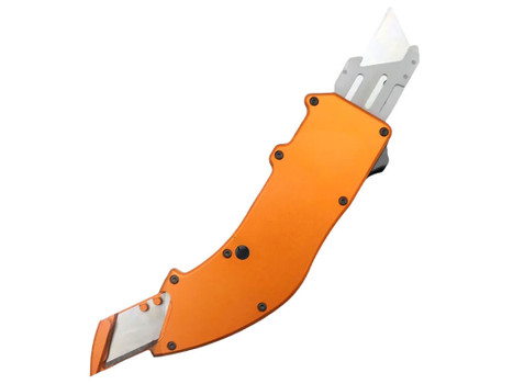 Templar Knife Squire Utility OTF Razor Plain Orange Anodized 5.38" Aluminum Handle