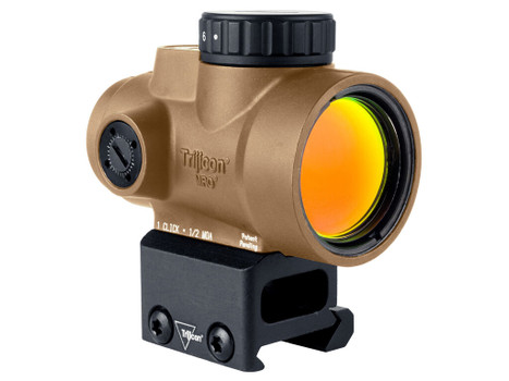 Trijicon 2200348 MRO SD Coyote Tan 1x25mm 2 MOA Green Dot Reticle Full Co-Witness Mount