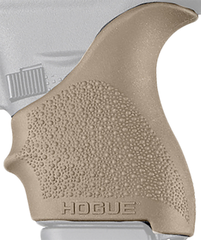 Hogue 18203 HandAll Beavertail Grip Sleeve Textured Flat Dark Earth Rubber for Glock 42, 43                                                                                                             