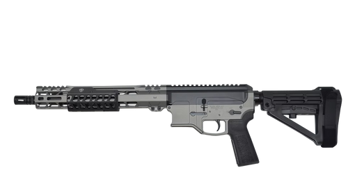 Bilson Arms P8FSSTB20R1 BA-15FCP 338 ARC 10+1 14.50" Stainless Steel Threaded Barrel, Tactical Gray/Graphite Black Cerakote Aluminum Receiver w/Picatinny Rail, M-LOK Handguard, Black Polymer SBA4 Brac