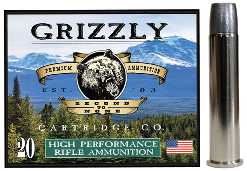Grizzly Ammo GC45/70+P4   45-70Gov+P 405gr Bonded Flat Point 20 Per Box/10 Case                                                                                                                         