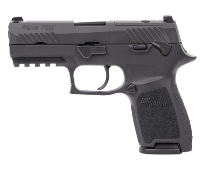 Sig Sauer 320C9BSSPMSMA P320 *MA Compliant Compact 9mm Luger 10+1 3.90" Black DLC Barrel, Black Nitron Stainless Steel Optic Ready/Serrated Slide, Black Stainless Steel Frame w/Picatinny Rail, Texture