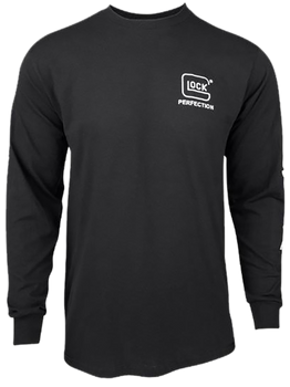 Glock AP96101 Perfection Long Sleeve Tee Black Pre-Shrunk Cotton Long Sleeve XL                                                                                                                         